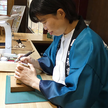 【受注生産受付中】オールレザー「本格牛革将棋駒」セット（彫り師 暁）