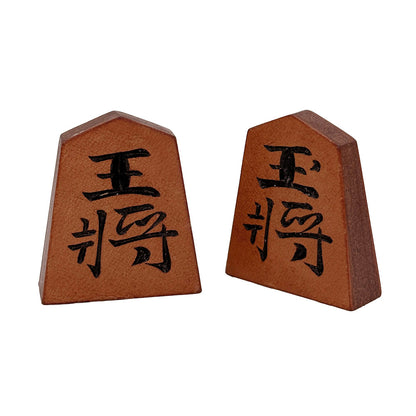 【受注生産受付中】オールレザー「本格牛革将棋駒」セット（彫り師 暁）
