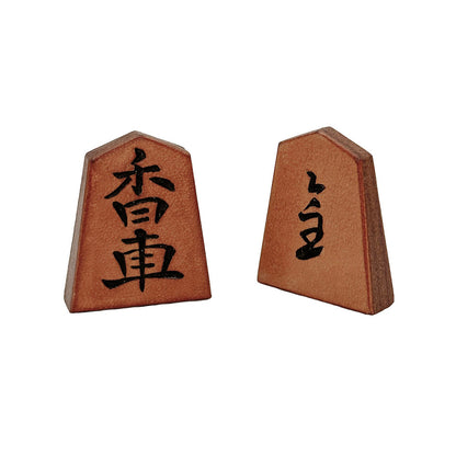 【受注生産受付中】オールレザー「本格牛革将棋駒」セット（彫り師 暁）